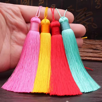 Pompon en rayonne 100% aspect soie, taille personnalisée, de qualité supérieure, pour vêtements et embellissement artisanal DIY