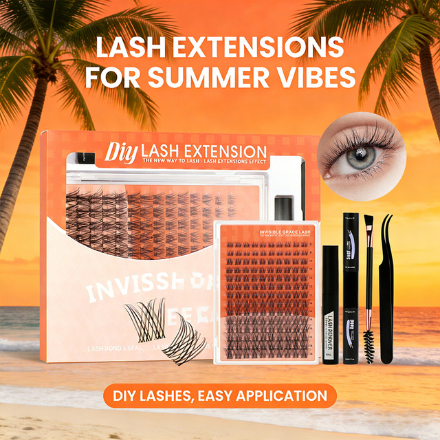 Cils Extension De Cil Cluster Eyelash Cluster Kit Wholesale Self Adhesive Lashes Clusters 12mm 20mm Fluffy Cluster Lashes