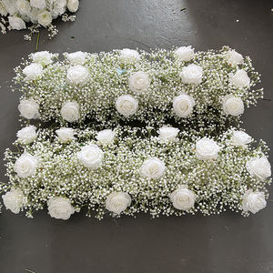 Gran oferta de camino de mesa de flores rosas rojas para boda, camino de pasillo de flores grandes artificiales, camino de flores de tacto real para decoración, gran oferta de la semana del 2017 - Product Image 3