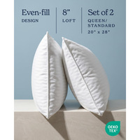 Oreiller d'hôtel avec insert, oreiller en fibres, oreiller Alte double usage, type bonbon, soutien doux pour les dormeurs latéraux