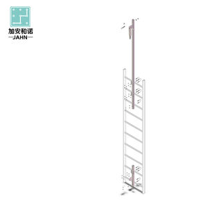 Système de ligne de vie en <span class=keywords><strong>acier</strong></span> homologué CE <span class=keywords><strong>pour</strong></span> échelles verticales, haute capacité de charge <span class=keywords><strong>pour</strong></span> les opérations lourdes - Product Image 5