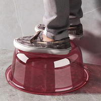 Bassin de Lavage Épais et Durable en Plastique Transparent Rond pour Salle de Bain, Cuisine, Dortoir, Maison, Lavage des Pieds