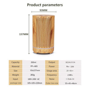 Diffuseur d'arômes à effet bois avec lumière nocturne 7 couleurs pour chambre à coucher et usage domestique JCSY-124 - Product Image 3