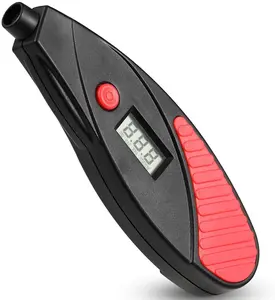 De servicio pesado no agarre antideslizante Digital medidor de presión de neumáticos precisa calibrador de neumáticos Digital con pantalla LCD para coche RV camión bicicleta