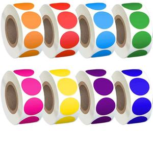 Muestra Gratuita <span class=keywords><strong>de</strong></span> Etiquetas Adhesivas Térmicas <span class=keywords><strong>Circulares</strong></span> <span class=keywords><strong>de</strong></span> 2 Pulgadas con Código <span class=keywords><strong>de</strong></span> Color, Etiquetas <span class=keywords><strong>de</strong></span> Papel Ecológicas Reutilizables para Oficina, Estudiantes y Alimentos - Product Image 1