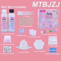 Kit de Silicone Liquide OEM ODM MTBJZJ Taba Squishy, Rapport de Poids 1:1, Deux Composants, Super Doux, Transparent, Silicone AB, Jouet à Presser DIY