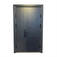Porte d'entrée de sécurité en acier de luxe pour appartements, finition de surface de qualité hôtelière