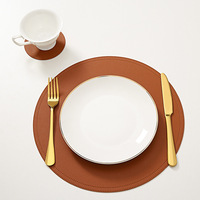 Napperons en PU en forme de coeur classiques napperons antidérapants lavables et résistants à la chaleur pour table de cuisine