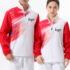 Conjuntos de ropa deportiva personalizables OEM Traje de correr con cremallera completa con malla de tacto suave y estilo ajustado - Product Image 1