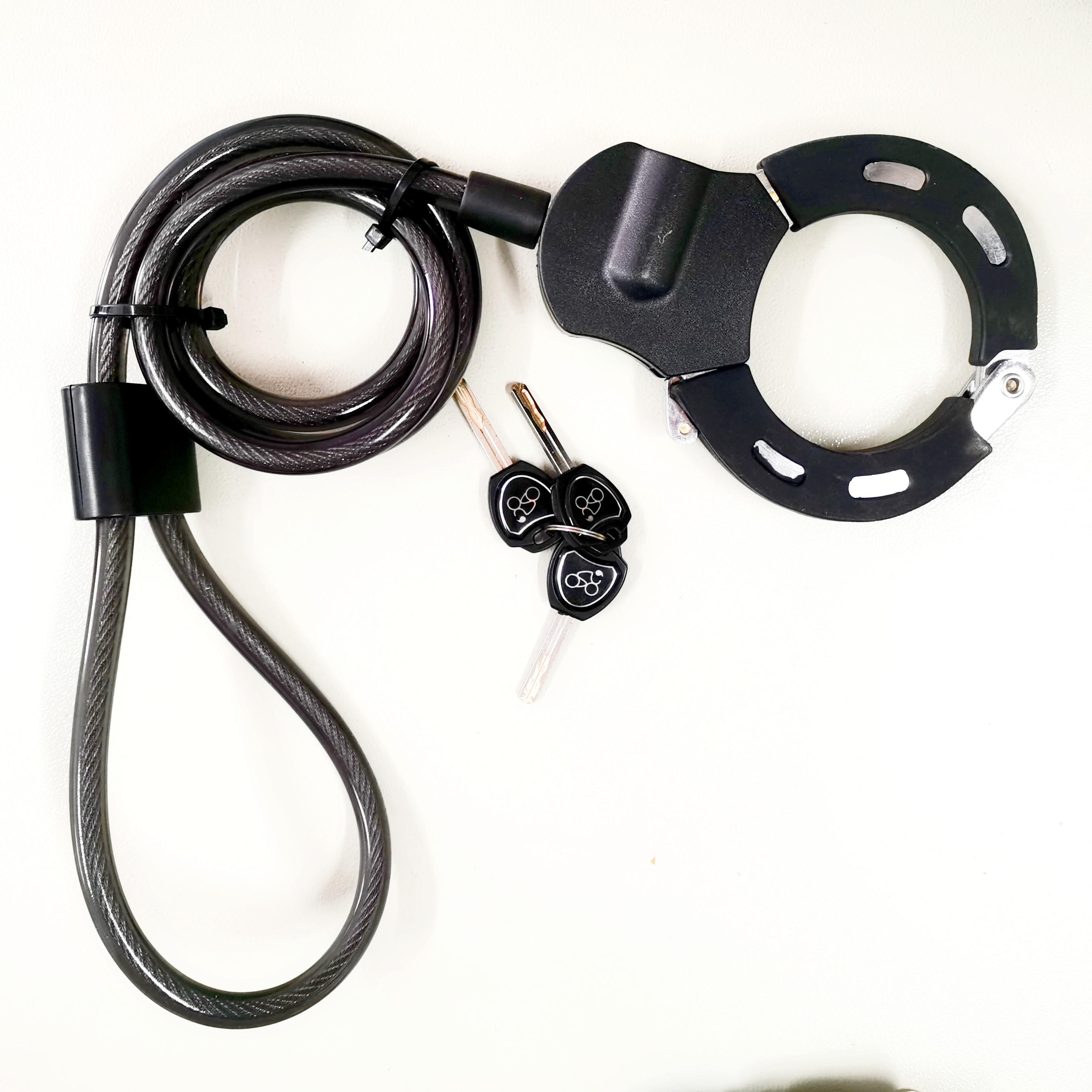 2022 motorcycle handcuff chain lock use 3 button double lock bicycle