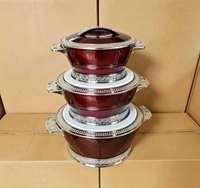 Juego de 3 Cazuelas Térmicas Redondas de 2.5L, 4.5L y 6.5L, Recipientes Aislados para Mantener la Comida Caliente, para EE. UU. y Canadá