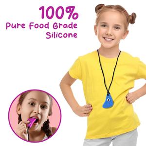 ยางกัดซิลิโคนเกรดอาหารแบบนิ่ม ปลอดสาร BPA สำหรับเด็กออทิสติก สร้อยคอแบบเคี้ยวสีรุ้ง - Product Image 4