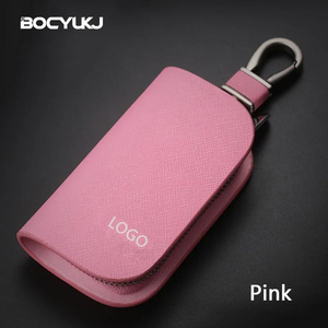 Porte-clés de voiture en cuir Porte-clés universel pour <span class=keywords><strong>BMW</strong></span> Mercedes Audi VW Bentley Toyota Honda Hyundai MG Accessoires de protection de clé - Product Image 6