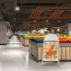 Jh-mech ngoài trời vỉa hè Đăng board sử dụng số lượng lớn giá nhà máy trực tiếp màu đen sơn tĩnh điện quảng cáo vỉa hè Đăng một khung - Product Image 2