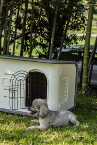 Çift Duvarlı Plastik Köpek Kulübesi Küçük-Orta Boy Köpekler için Su Geçirmez Köpek Kulübesi - Product Image 3