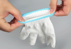 Guantes de Seguridad de Nailon Blanco Natural de Alta Calidad Marca <span class=keywords><strong>Ekai</strong></span>, Calibre 10, para Uso General en Construcción, Lisos y Antipolvo - Product Image 4