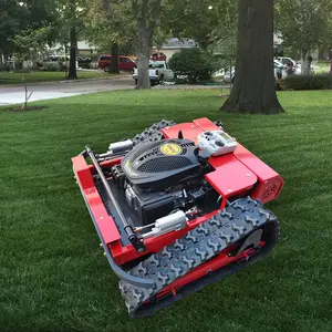 Customized Remote Control Lawn Mower Mini Rc Robot Lawn Mower With Snow Plow Attachments