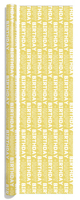 Ensemble de papier cadeau Joyeux Anniversaire couleur pastel avec impression de lettres, kit d'emballage cadeau, boîtes, sacs et étiquettes jetables en cire recyclable