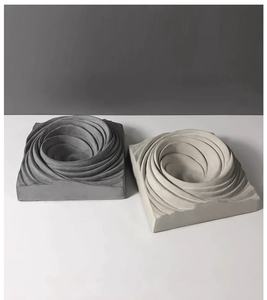 Handcrafted Modern Industrial Style Cement <b>Ashtray</b> with Vortex Design Creative Home Decor Item - Product Image 2
