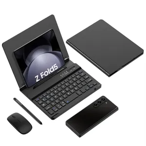Keyboard Mini portabel, untuk Iphone Ipad seri Samsung dengan dudukan dan pena Mouse terhubung dengan Bluetooth yang dirancang oleh GKK