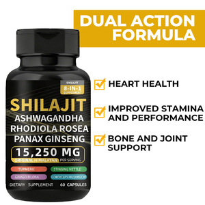 Capsules de Shilajit 8-<span class=keywords><strong>en</strong></span>-1 à marque privée OEM avec extrait d'ashwagandha pour compléments énergétiques - Product Image 3