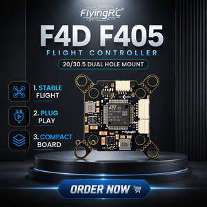 FlyingRC F4D MK1 F405 FPV ตัวควบคุมการบิน STM32F405 ICM42688 Dual BEC 9V 2A 2-6S 20x20 30x30 สำหรับอะไหล่โดรน RC Freestyle - Product Image 1