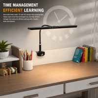 Lampe de bureau LED contemporaine 95CRI en métal, écologique, avec tube flexible AC, hauteur réglable, gradation tactile/contrôle des couleurs, protection des yeux