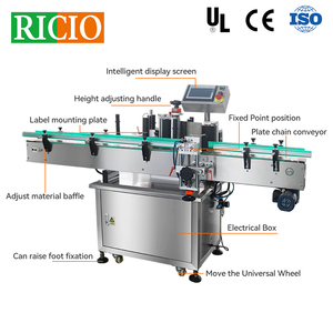 Ricio điện tự động dọc tự dính điểm cố định máy dán nhãn chai với màn hình cảm ứng - Product Image 2