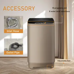 8 Kg All-in-one Washer /Dryer Washing Machine With Plastic Cover Top-Load Washers Fully Automatic Smart Washing Machines