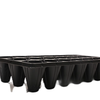 Barquettes de semis en PET avec trous de drainage, légères, durables, écologiques, jetables, design carré