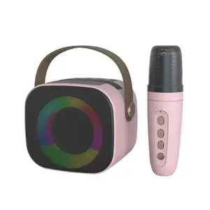 BD-108 Newest Wireless Mini Karaoke Speaker And Microphone Portable Home BT Party Speaker Mic Gift