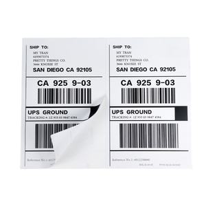 Étiquettes autocollantes Likexin 2 up 8,5x11 pouces, 100 feuilles, compatibles laser/jet d'encre, pour expédition - Feuille entière - Product Image 1