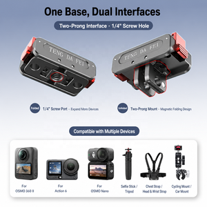Adaptador de Base Magnética de Liberación Rápida para Cámaras DJI Osmo 360 II / <span class=keywords><strong>Action3</strong></span> / 4 / 5P / 6 / Nano Action, Accesorios de Expansión - Product Image 4