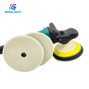 Miếng Lót Đánh Bóng Xe Hơi Bằng Da Cừu Cứng Chính Hãng OEM Miếng Lót Đánh Bóng Da Cừu Hoạt Động Kép 5 Inch - Product Image 3