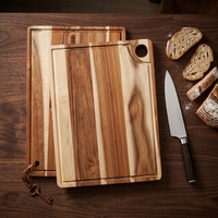 Planche à découper rectangulaire en bois d'acacia écologique pour ustensiles de cuisine
