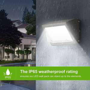 Luz de seguridad para exteriores de 100W con cubierta de vidrio 13,000LM Luz diurna 5000K ETL 120-277V Casa Dusk Dawn Paquete de pared Sensor de fotocélula - Product Image 5