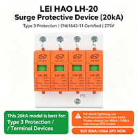 Parafoudre AC 10KA 20KA 275V 4 pôles 3P+N SPD T2 LEIHAO, dispositif de protection contre les surtensions de classe B pour usage industriel