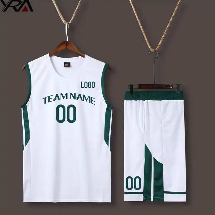 Source unique custom design basketball jersey green color on m
