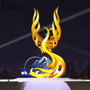 Statue contemporaine en acier inoxydable <span class=keywords><strong>Phoenix</strong></span> Pièce d'art décoratif Excellents projets d'aménagement paysager - Product Image 5