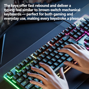 Hot bán 104-Key loại mới không dây máy tính đa phương tiện Bàn phím LED backlit với USB giao diện kim loại tiêu chuẩn - Product Image 6