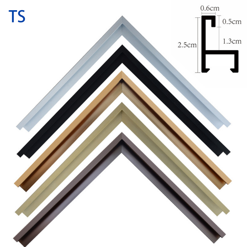 Aluminum Alloy Frame Line the Metal Wiredrawing Advertising Posters Edge Profile Manufacturers Selling License Frame Mirror