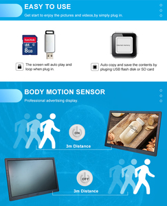 Cadre vidéo numérique mural de 18,5 pouces, affichage de vidéos en boucle électronique pour galerie d'art, publicité - Product Image 3