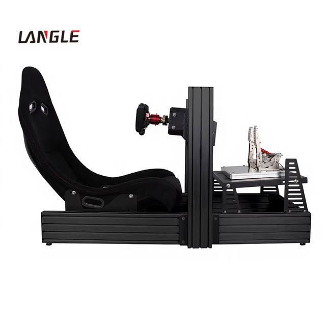 Customized 4040/4080 Anodized Black Aluminium Industrial Square Frame Racing Sim Cockpit Simracing Simulator Cockpit Rig