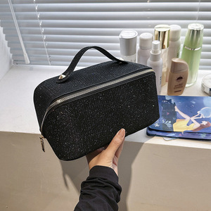 New Fashion <b>Sparkling</b> Waterproof PU Zipper Soft Handle Eco-Friendly Medium Capacity Multi-functional Cosmetic & Makeup Bag - Product Image 4