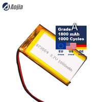 Meilleure batterie au lithium liquide 4,2 V 873554 1800 mAh, pochette souple de haute qualité, 1000 cycles, électronique grand public