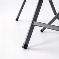 Nouvelle conception de table pliante robuste et portable, résistante aux intempéries, imperméable, en métal, ronde, pour la maison, le café, la restauration