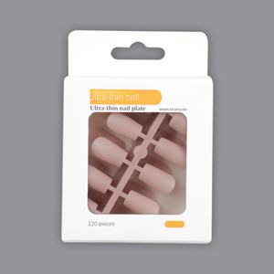 Künstliche Fingernägel <span class=keywords><strong>French</strong></span> Manic ure Rechteckig-Runde Spezielle vorgefertigte einfarbige Nagels pitzen, nahtlose Nagel kunst, nackte Streifen - Product Image 4