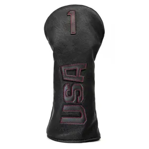 Golf Club Head Covers, Golf Driver Cover Golf Headcovers Leather Golf Wood Covers for 460CC Drivers, Golf Driver Head Covers