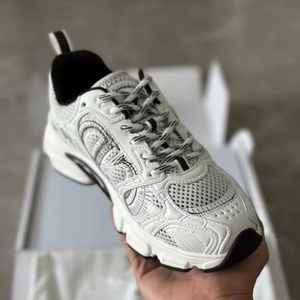 Chaussures de sport décontractées en cuir véritable de créateur haut de gamme, à lacets, semelles épaisses, respirantes, plates, pour hommes et femmes - Product Image 5