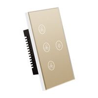 Interrupteur intelligent Wi-Fi pour ventilateur et éclairage, compatible Tuya, commande vocale Alexa, contrôle par application, matériau PC ignifuge, AC100-240V, utilisation intérieure
